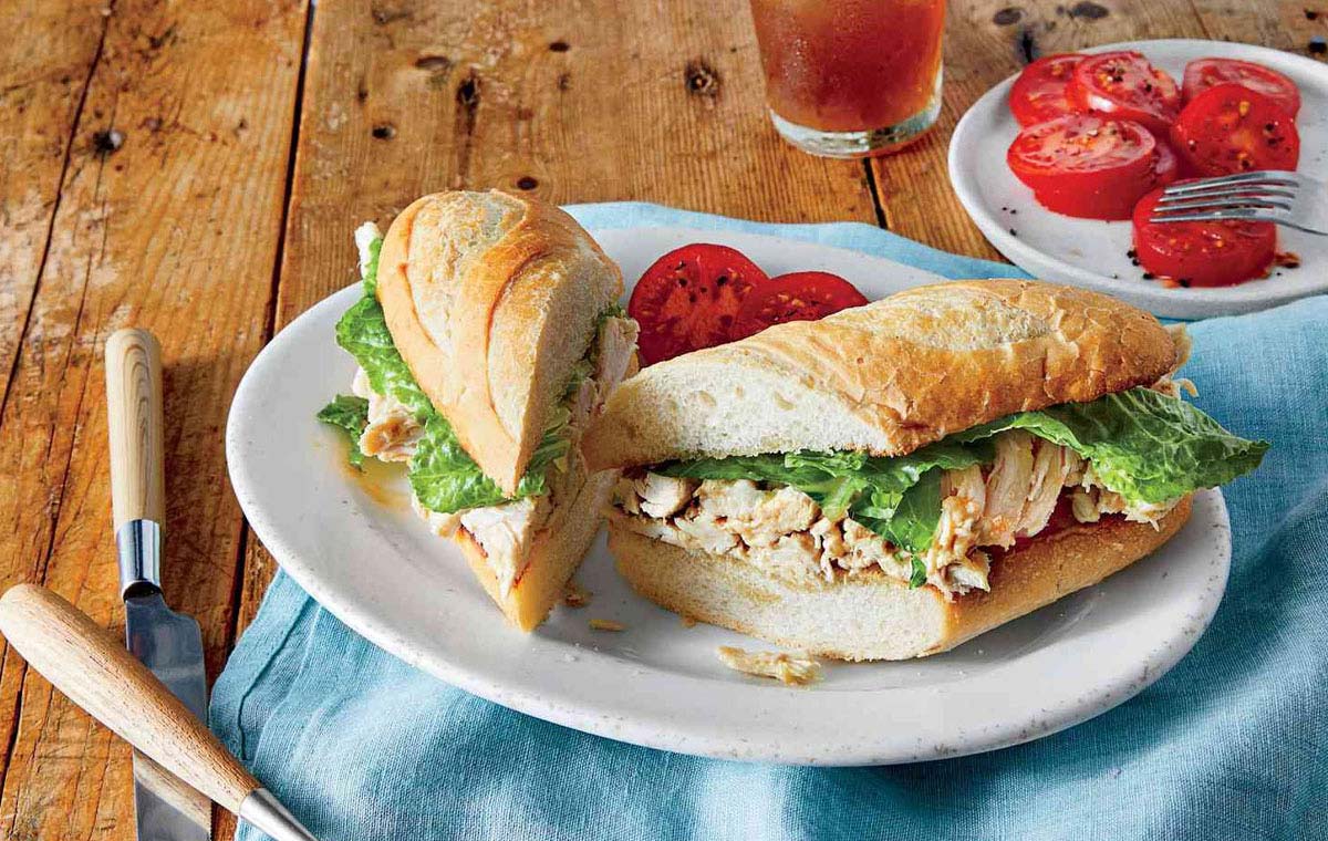 ساندویچ مرغ - غذای بدون برنج برای شام