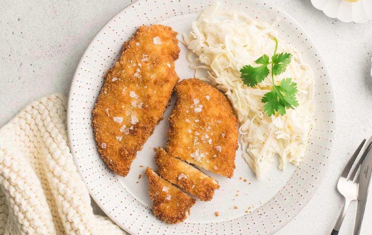 شنیسل مرغ - غذای بدون برنج با مرغ